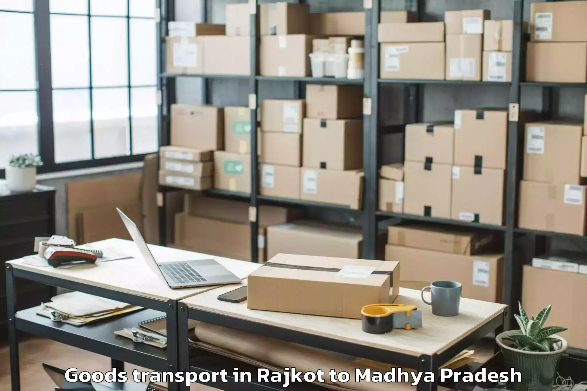 Efficient Rajkot to Jabalpur Airport Jlr Goods Transport